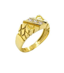 Diamond Nugget Ring in Solid Gold