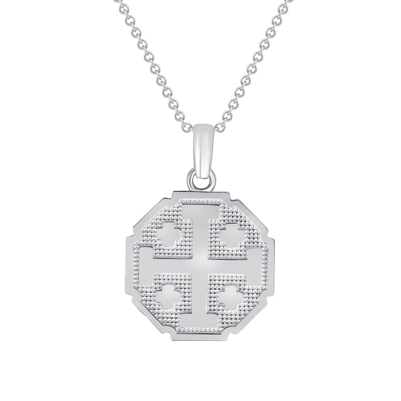 Crusaders Cross Pendant Necklace in Solid Gold (Small)