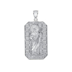 St. Jude Engraved Pendant Necklace in Solid Gold