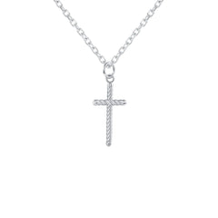 Dainty Rope Cross Pendant Necklace