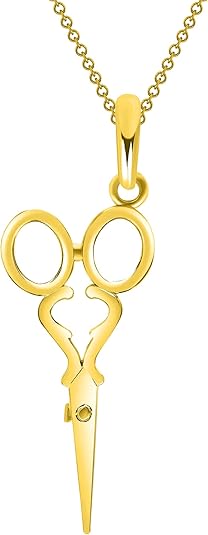 Gold Plated Hair Shears/Scissor Pendant - Vermeil Hair Scissor Charms Pendant- Hair Stylist Gifts