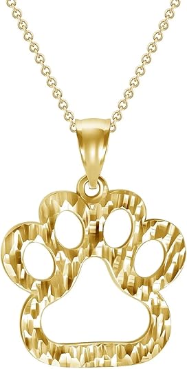 Dog Paw Paw Pendant, Gold Plated Gold Plated/ Vermeil Dog Paw Charm Pendant