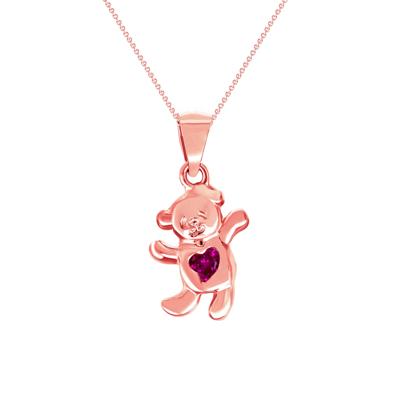 Carat in Karats 10K Yellow Gold 3D Teddy Bear Pendant Charm (13mm x 7mm)  With 14K Yellow Gold Lightweight Rope Chain Necklace 20'' - Walmart.com