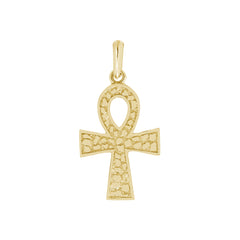 Ankh Cross Medium Pendant in Solid Gold