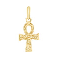 Ankh Cross Small Pendant in Solid Gold