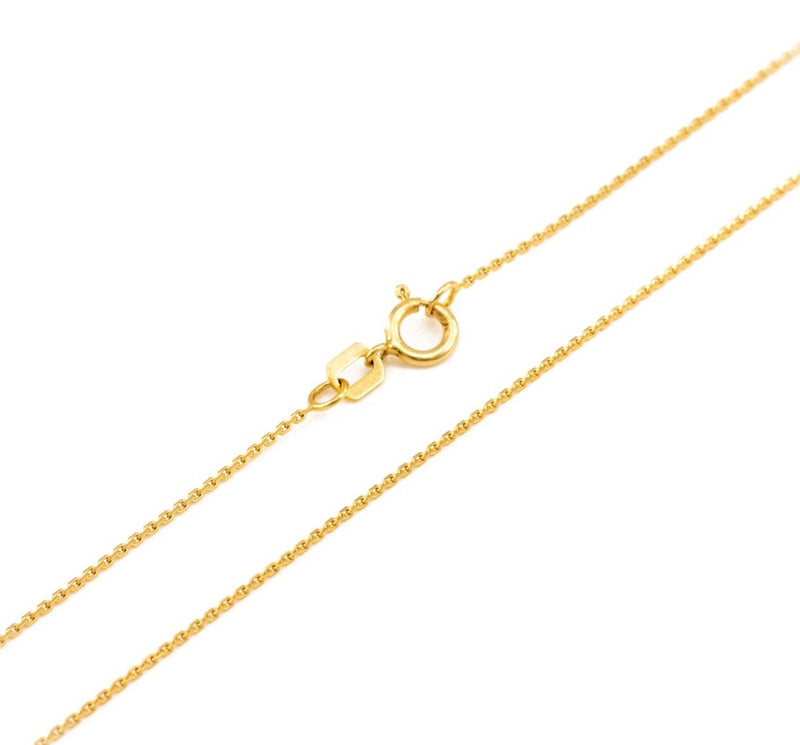 14k Yellow Gold 16" Chain- Rolo