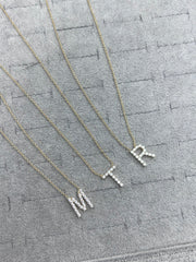 Initial Necklace 14k Gold Plated Vermeil Silver Non-Tarnish Hypoallergenic Trendy Necklace