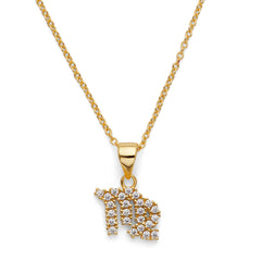 Zodiac Charm Necklace in Gold Vermeil