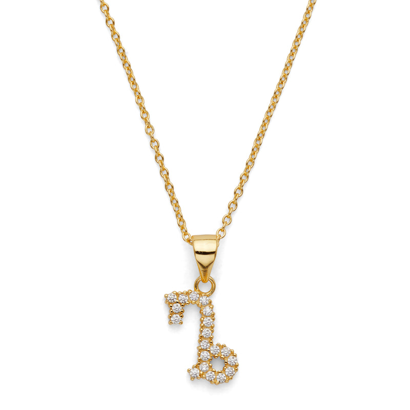 Zodiac Charm Necklace in Gold Vermeil