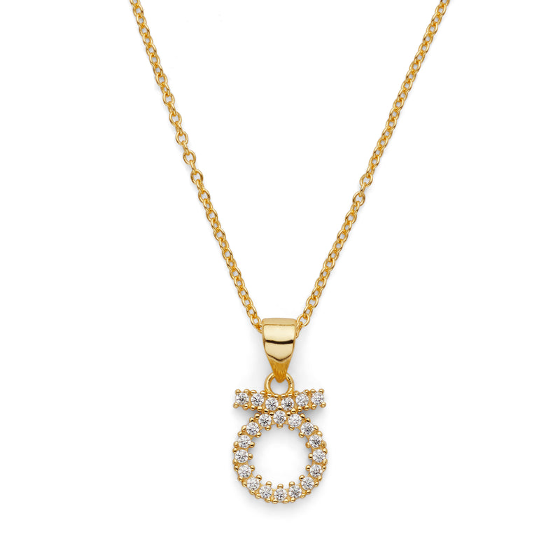 Zodiac Charm Necklace in Gold Vermeil