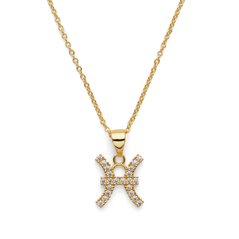 Zodiac Charm Necklace in Gold Vermeil