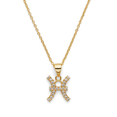 Zodiac Charm Necklace in Gold Vermeil