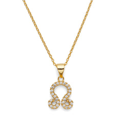 Zodiac Charm Necklace in Gold Vermeil