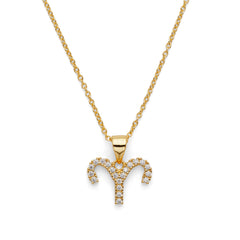 Zodiac Charm Necklace in Gold Vermeil