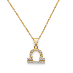 Zodiac Charm Necklace in Gold Vermeil