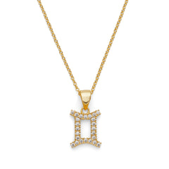 Zodiac Charm Necklace in Gold Vermeil