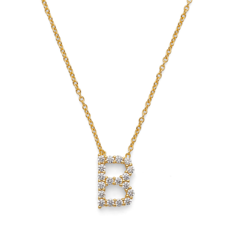 Initial Necklace 14k Gold Plated Vermeil Trendy Necklace