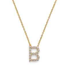 Initial Necklace 14k Gold Plated Vermeil Silver Non-Tarnish Hypoallergenic Trendy Necklace