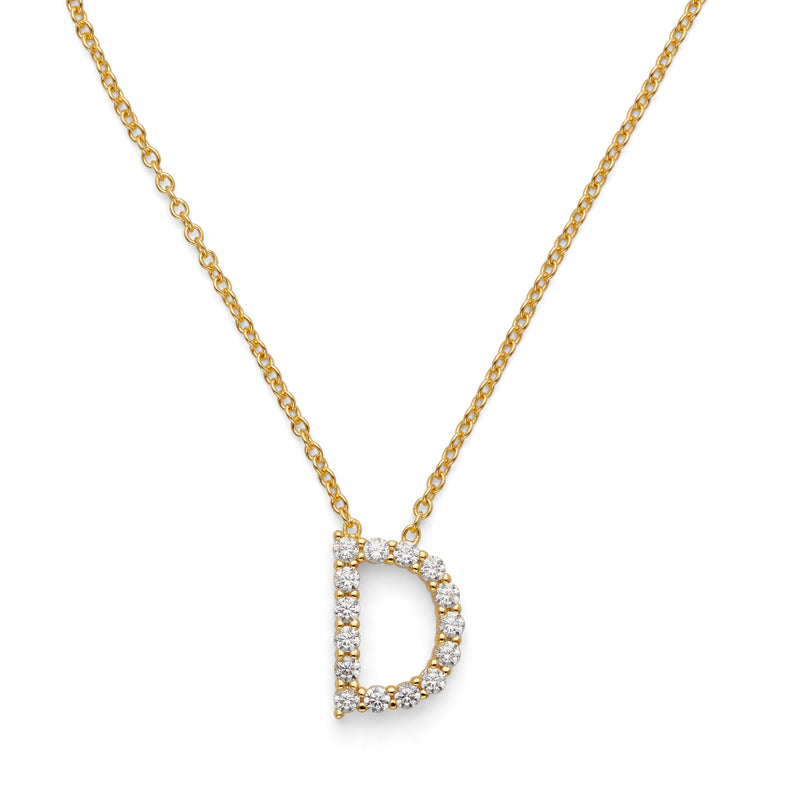 Initial Necklace 14k Gold Plated Vermeil Trendy Necklace