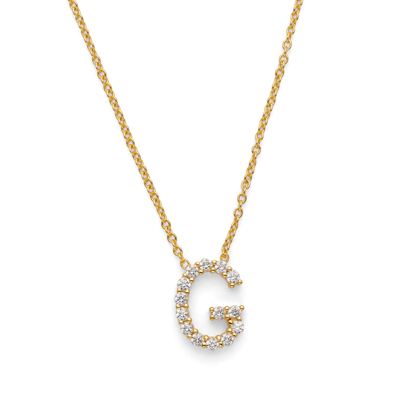 Initial Necklace 14k Gold Plated Vermeil Silver Non-Tarnish Hypoallergenic Trendy Necklace