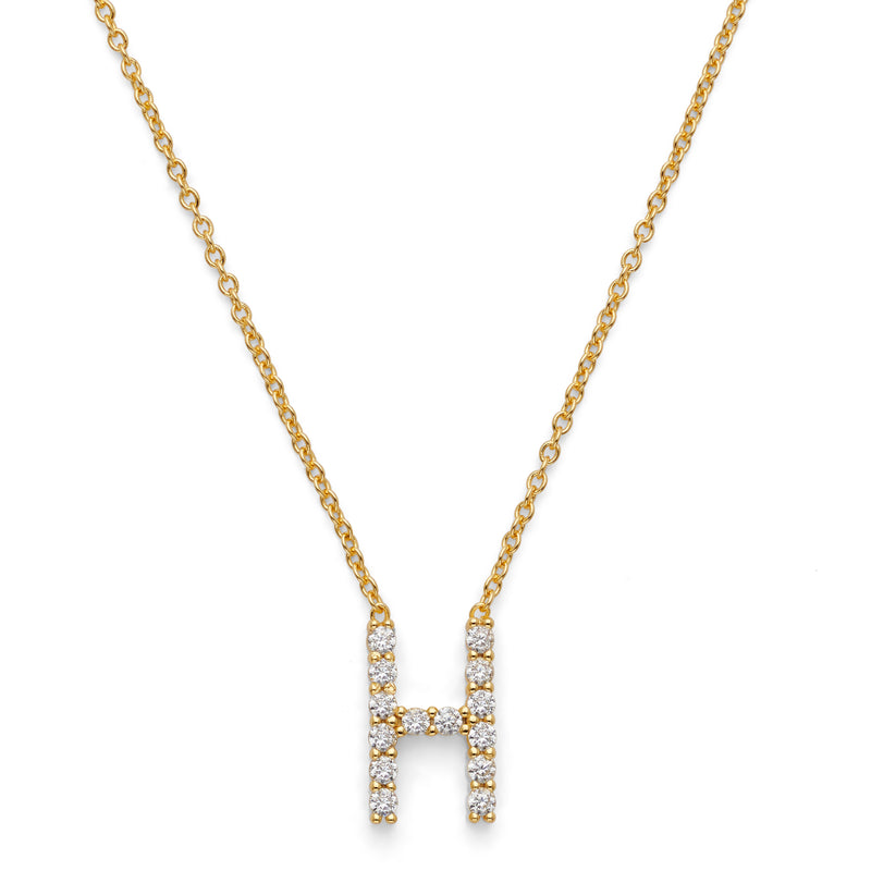 Initial Necklace 14k Gold Plated Vermeil Trendy Necklace