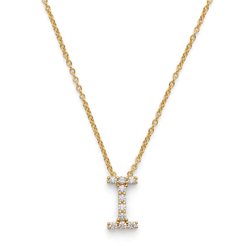 Initial Necklace 14k Gold Plated Vermeil Trendy Necklace