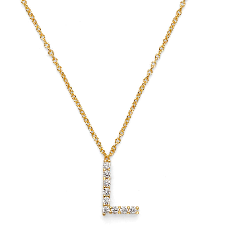 Initial Necklace 14k Gold Plated Vermeil Trendy Necklace