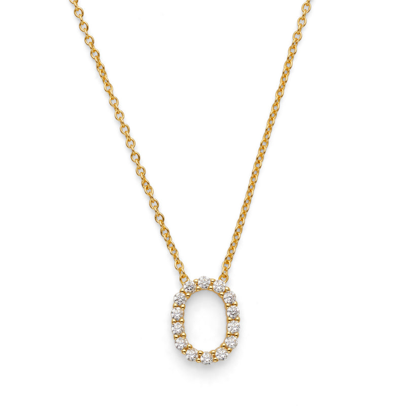 Initial Necklace 14k Gold Plated Vermeil Silver Non-Tarnish Hypoallergenic Trendy Necklace