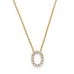 Initial Necklace 14k Gold Plated Vermeil Silver Non-Tarnish Hypoallergenic Trendy Necklace