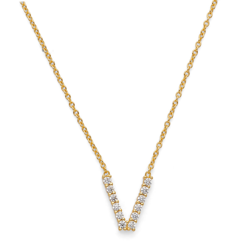 Initial Necklace 14k Gold Plated Vermeil Trendy Necklace