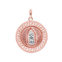 Our Lady of Guadalupe Round Pendant Necklace