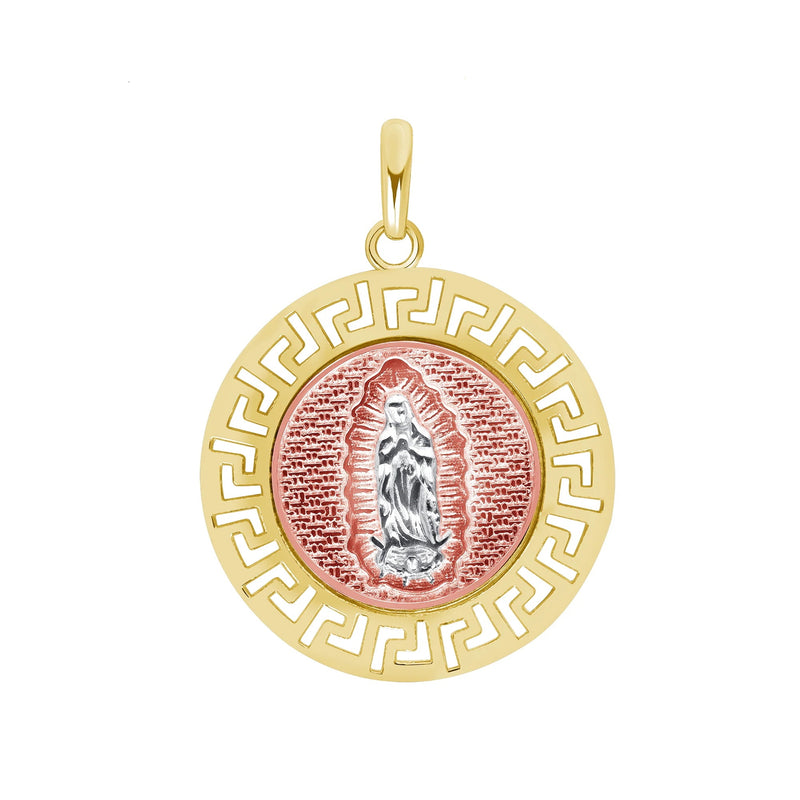 Our Lady of Guadalupe Round Pendant Necklace