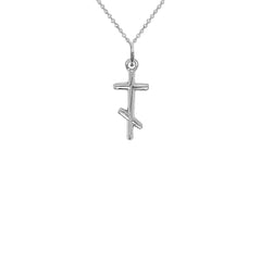 Dainty Russian Orthodox Cross Pendant Necklace