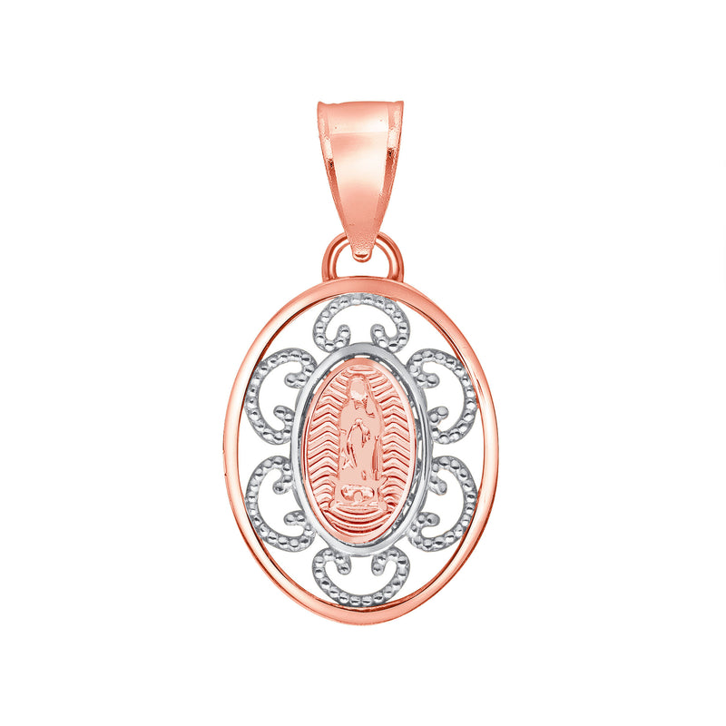 Our Lady of Guadalupe Oval Pendant Necklace