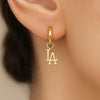Solid Gold LA Charm – 14k/10k Dainty Letter Pendant, 7mm