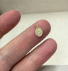 14k & 10k Solid Gold Cross Charm Oval Hammered Dainty Pendant