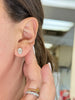 2 CTW Oval Lab Grown Diamond Stud Earrings, Solid 14K Gold Studs, Oval Brilliant Cut, IGI Certified, Anniversary Gift
