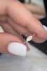 10k/14k Oval Lab Grown Diamond Half Bezel Ring Solid Gold, Thin Dainty Ring, Oval Diamond Pinky Ring