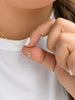 Mini Bezel Set Diamond Charm Pendant, Pear Shape or Emerald Cut Lab Diamond, Dainty Solid Gold Charm, 14K 10K Gold, Layering Necklace