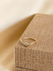 Pear Shape Diamond Wavy Ring, Dainty Stackable Gold Ring, Tear Drop Diamond Pinky Ring, Minimal Solid Gold Band