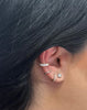 Solid Gold Diamond Ear Cuff – Modern Single Cuff- 14k-10k Lab Grown Diamonds