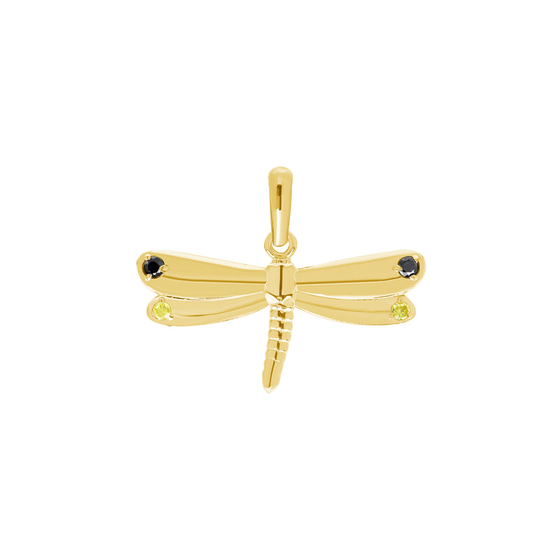 Cubic Zirconia Dragonfly Pendant Necklace