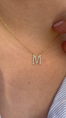 Initial Necklace 14k Gold Plated Vermeil Trendy Necklace