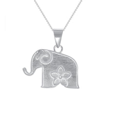 Baby Elephant Pendant Necklace in Solid Gold