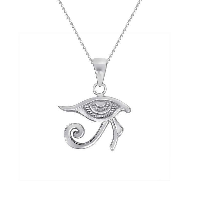 Silver Evil Eye of Horus Egyptian God Pendant Chain Necklace Egypt  Hellenistic | eBay