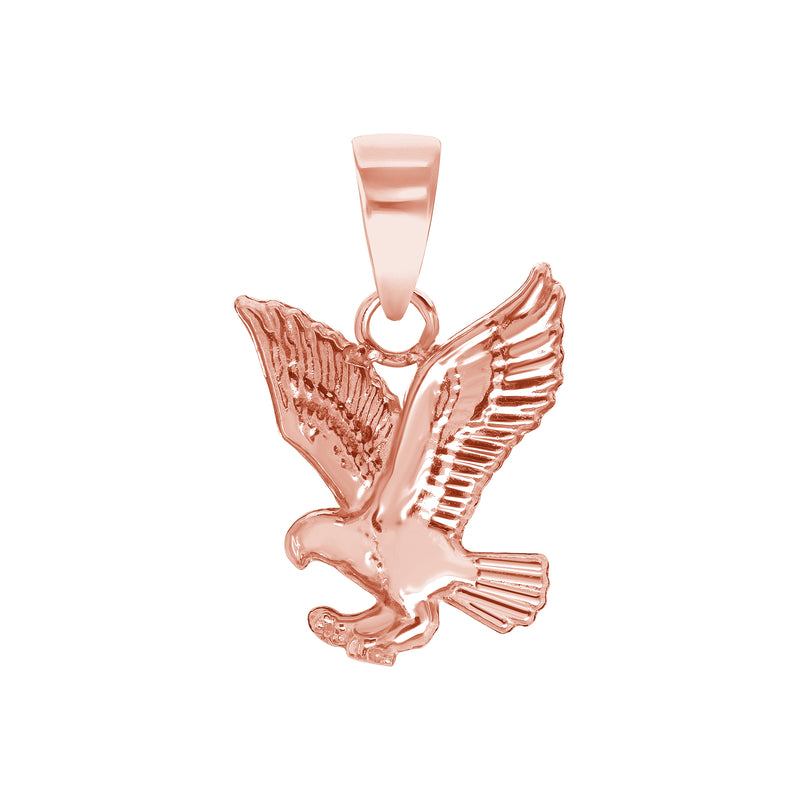 Eagle Pendant Necklace in Solid Gold