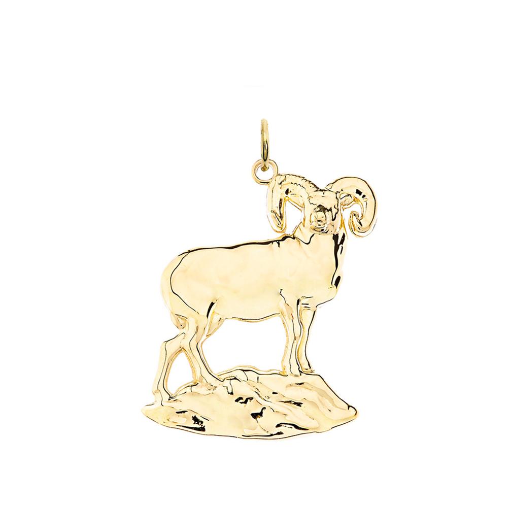 Animal Zodiac Ram Pendant/Necklace in Solid Gold Takar Jewelry