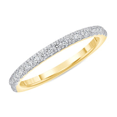 Dainty Diamond Band Ring in Solid Gold