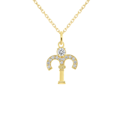 Aries Zodiac Diamond Pendant/Necklace in Solid Gold
