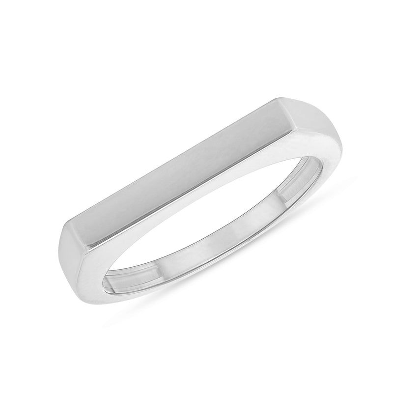 High Polish Stackable Statement Ring in Sterling Silver